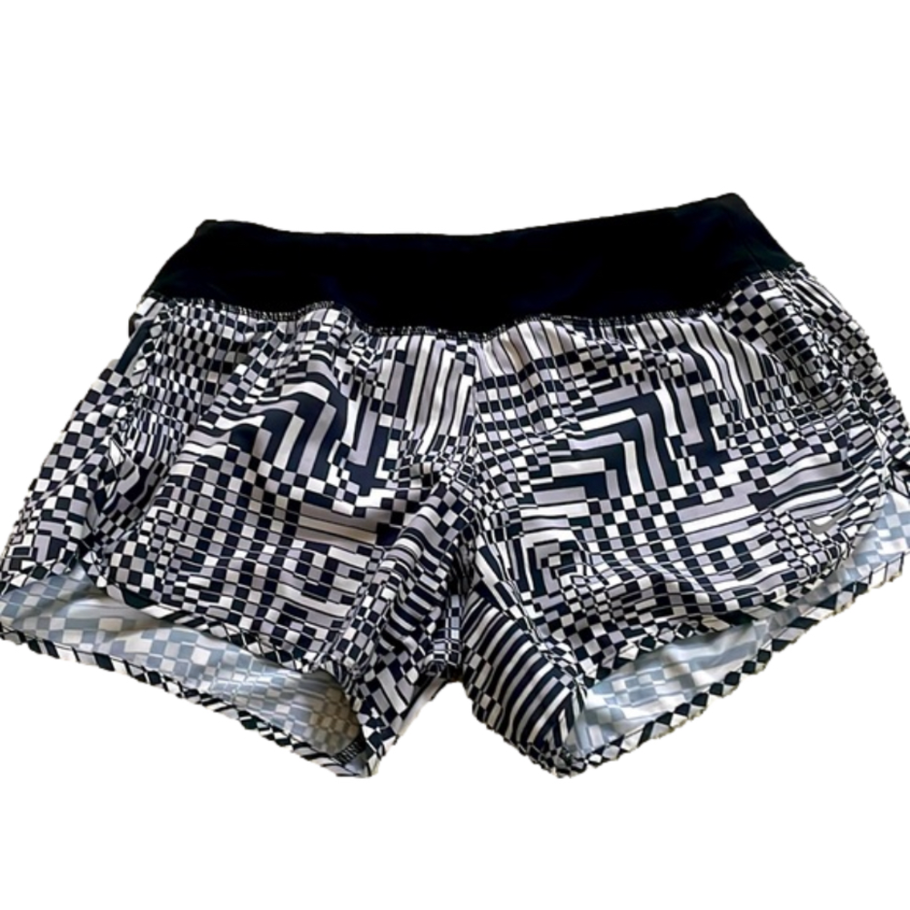 🌿Nike dri fit running shorts, black, white, grey pattern, size S🌿